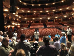 group of clients on tour of Ordway theater