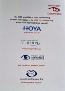 Vision Loss Resources on list of event sponsors